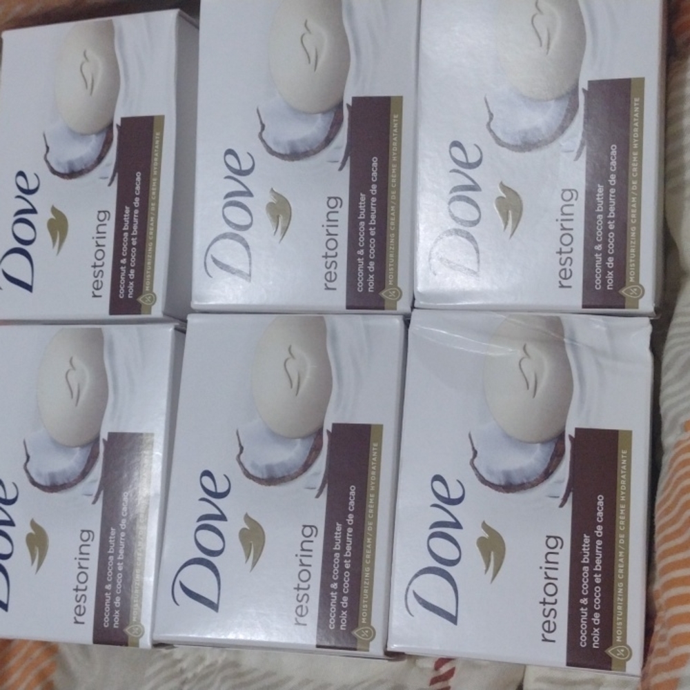 12 pk Dove Restoring coconut & Cocoa butter soap